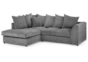 Harley Jumbo Sofa Grey Left Hand Facing Corner Sofa