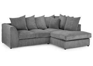 Harley Jumbo Sofa Grey Right Hand Facing Corner Sofa