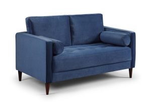 Harper Sofa Plush Blue 2 Seater Sofa