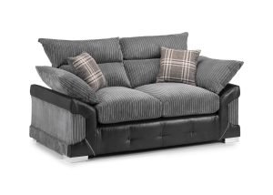 Logan Sofa Black/Grey 2 Seater