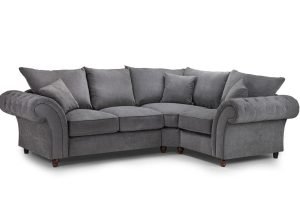 Windsor Fullback Sofa Grey Right Hand Facing Corner
