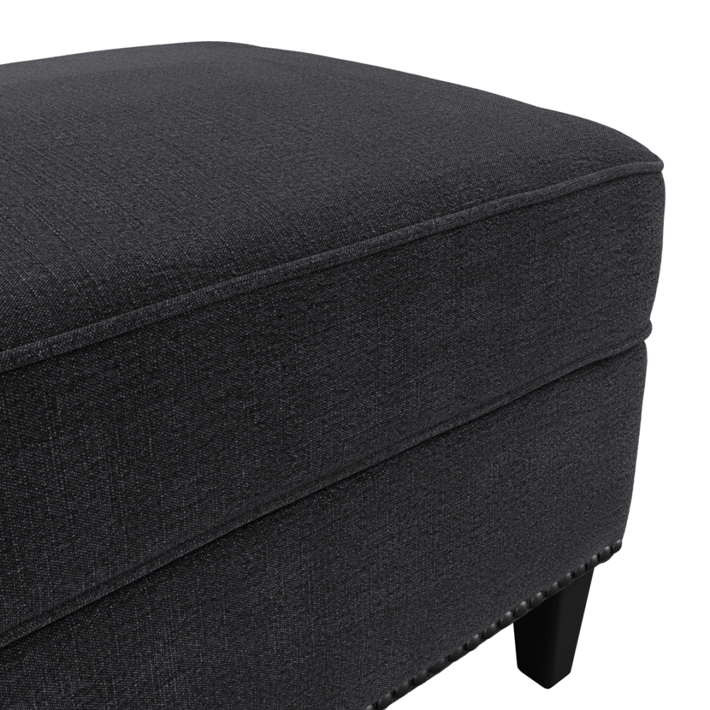 ATTICUS ANTHRACITE FOOTSTOOL - Image 3