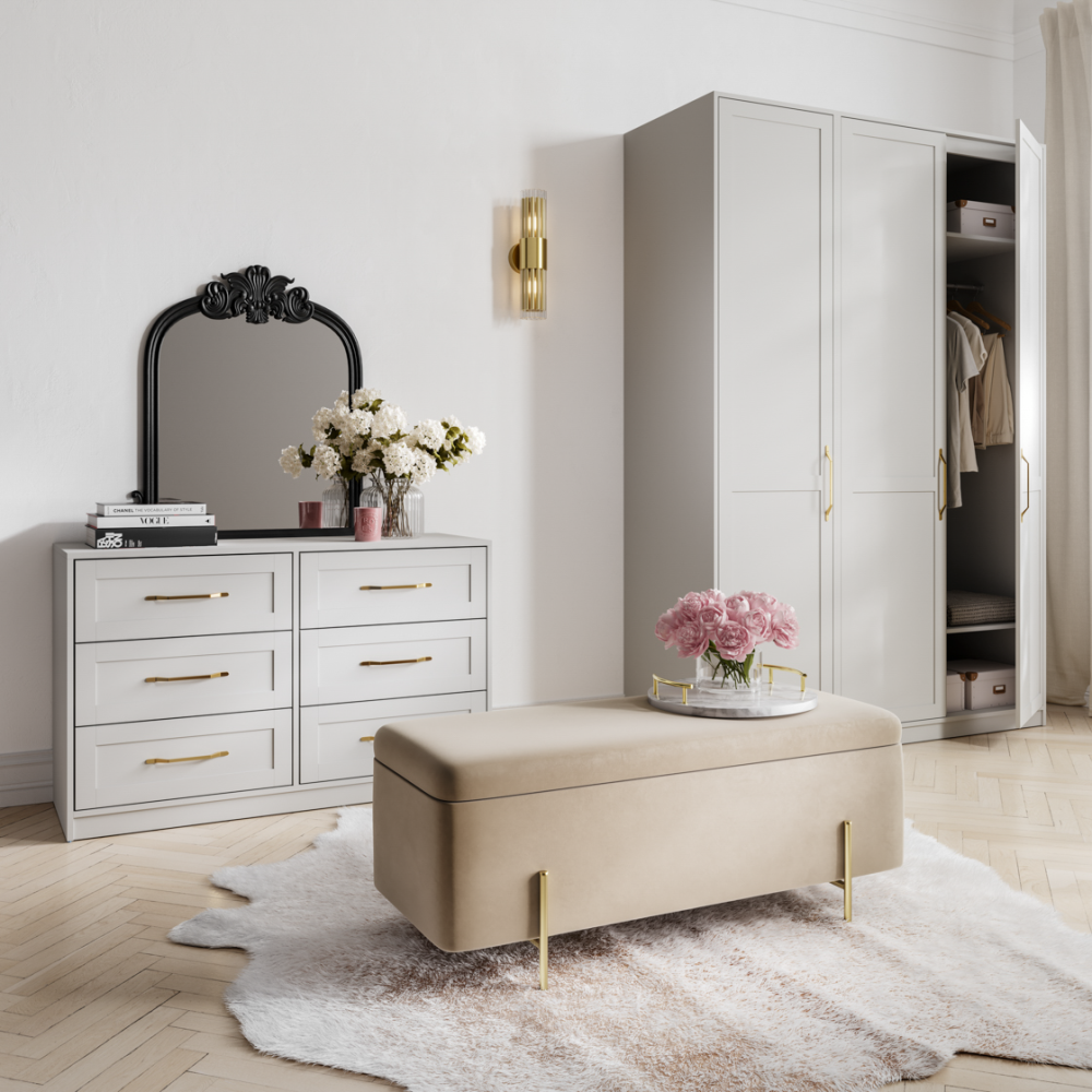 Austen White Double Wardrobe - Image 4