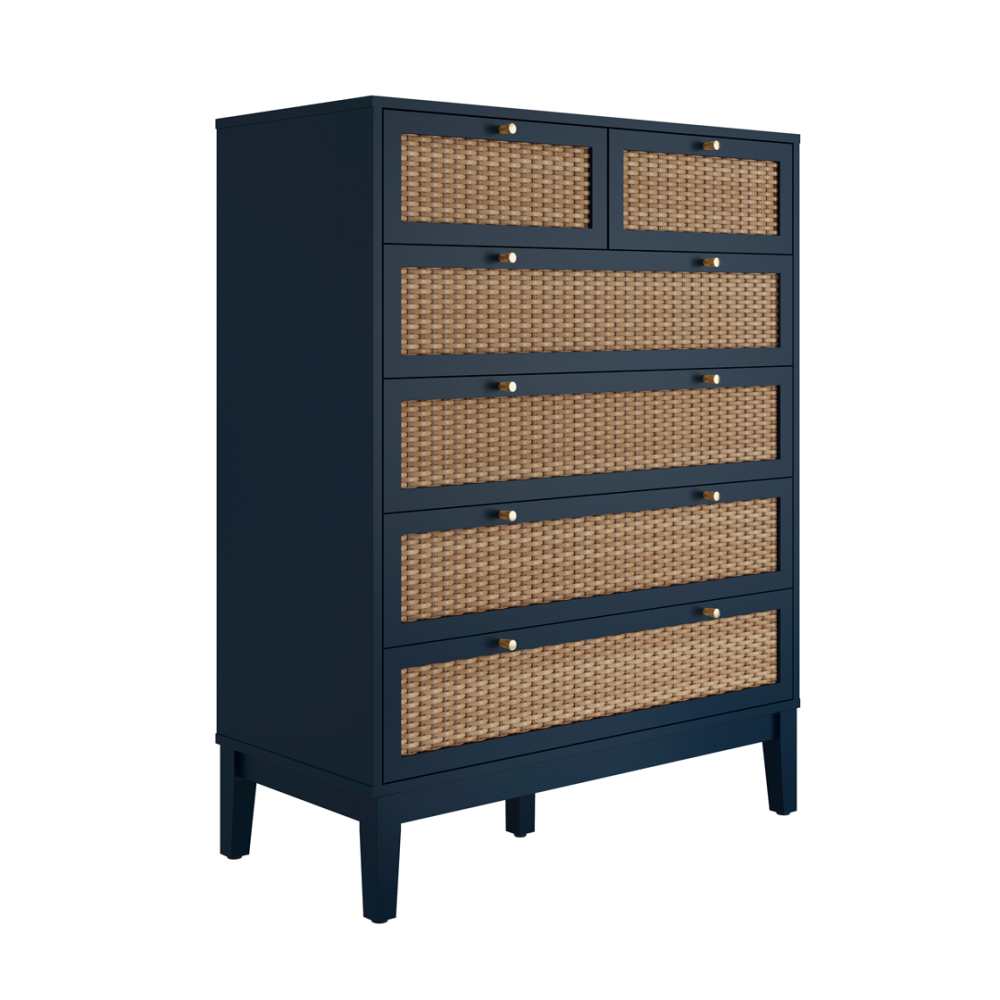 Bordeaux Berlin Blue Chest Of Drawers - Image 3