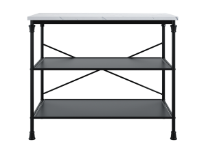 Fairmont Marble & Black Kitchen Island