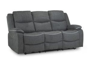 Harald Electric Recliner Sofa Graphite 3 Seater