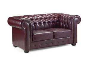 Chesterfield Sofa Oxblood Red 2 Seater
