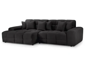Jacob Sofa Black Left Hand Facing Corner