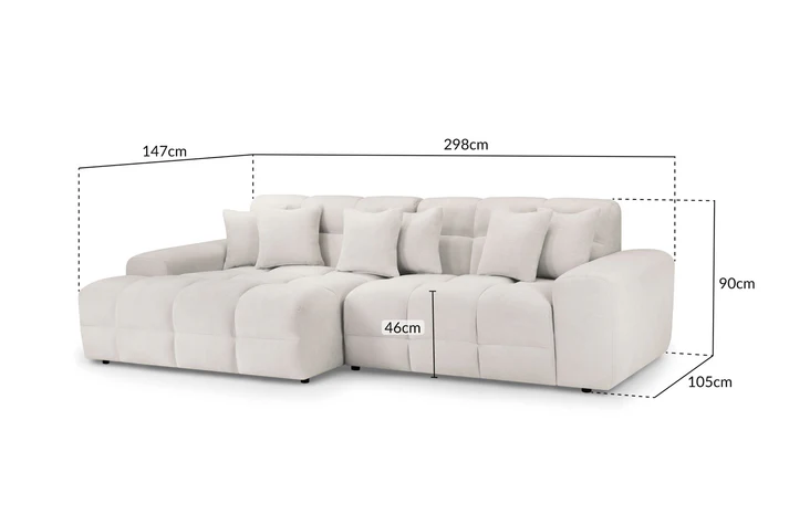 Jacob Sofa Beige Left Hand Facing Corner - Image 3