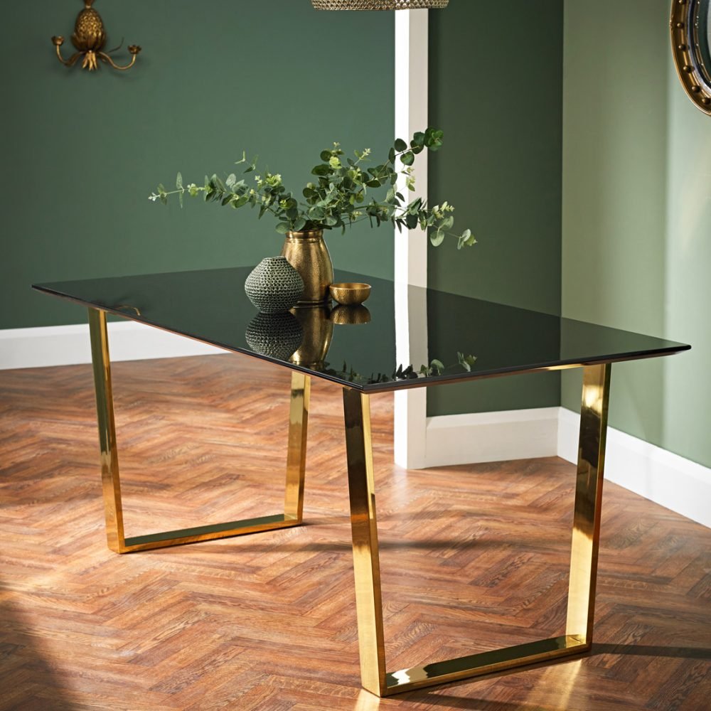 Antibes Russet & Gold Dining Table - Image 2