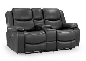 Harald Electric Recliner Sofa Black 2 Seater