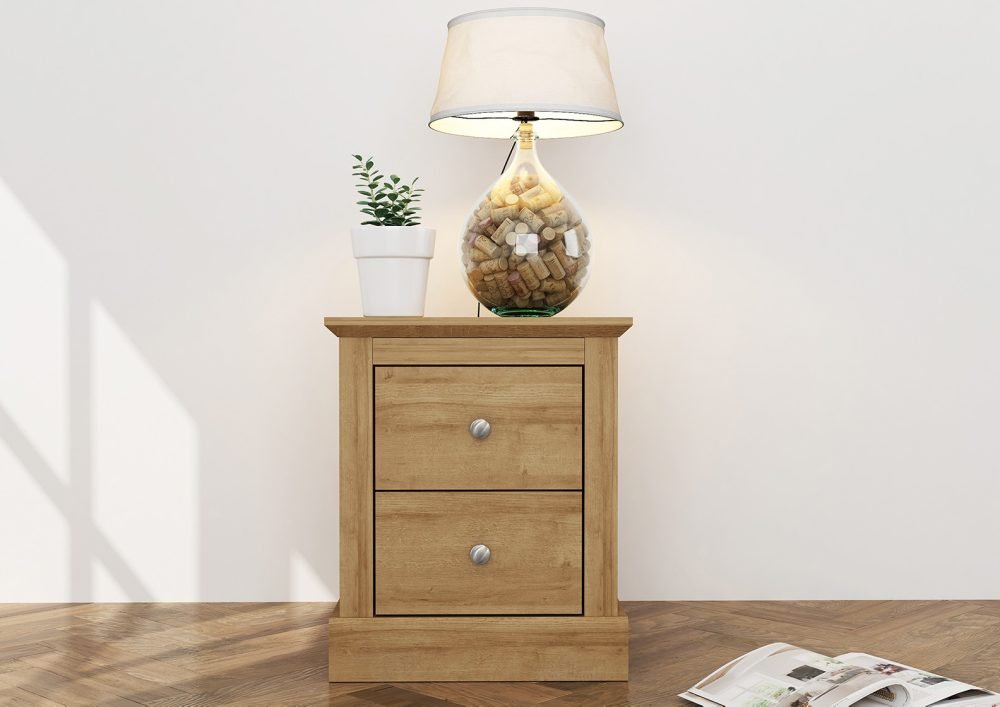 Devon Oak Bedside Cabinet - Image 2