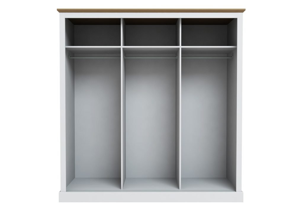 Devon White Triple Sliding Wardrobe - Image 2