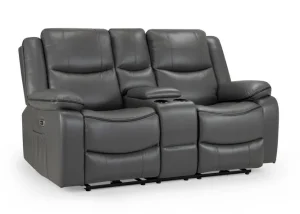 Harald Electric Recliner Sofa Grey 2 Seater