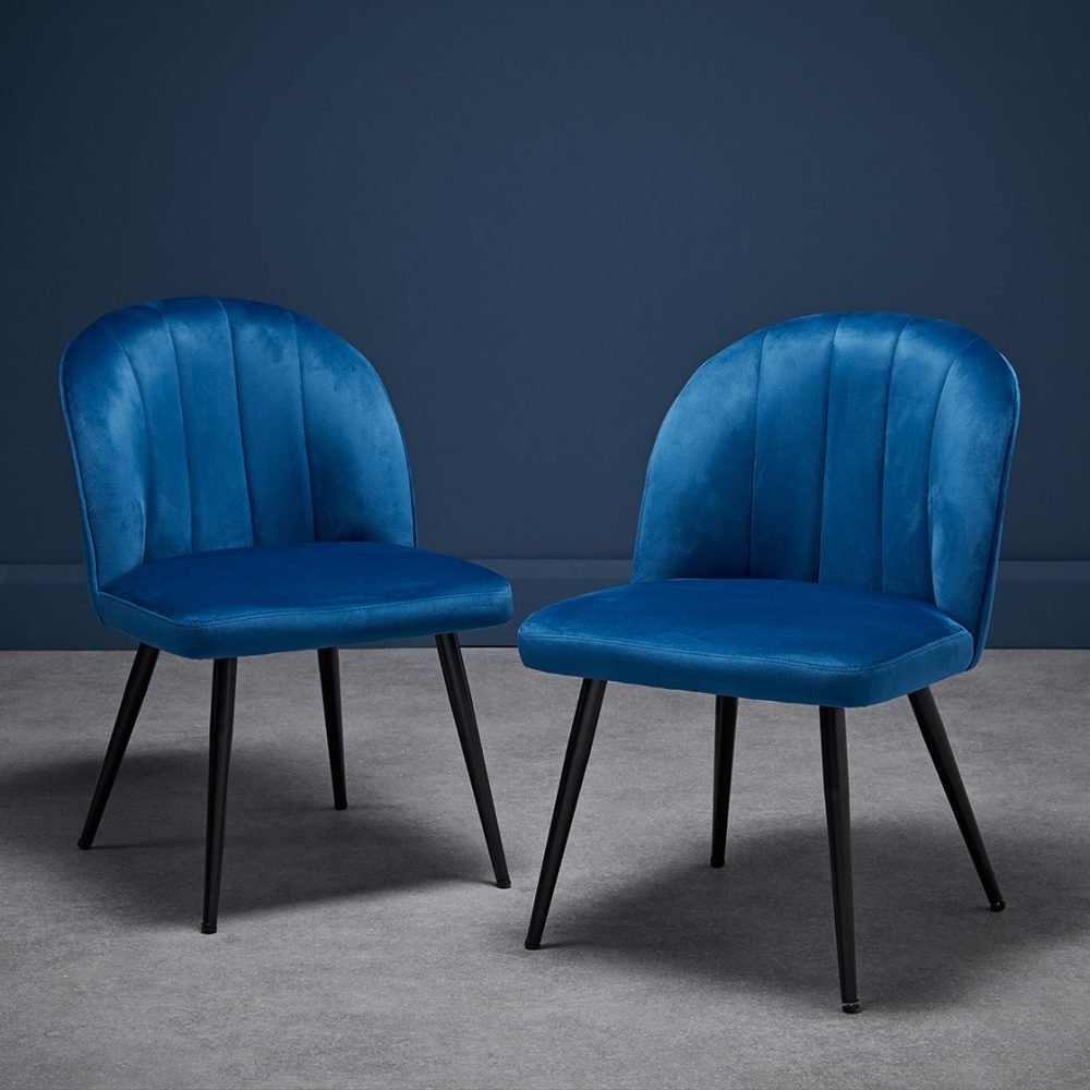 Orla Dining Chair Blue (Pack of 2) - Image 3