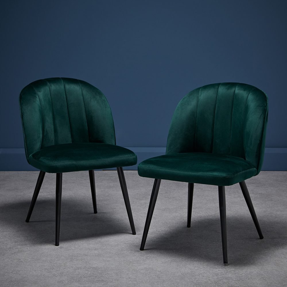 Orla Dining Chair Green (Pack of 2) - Image 3