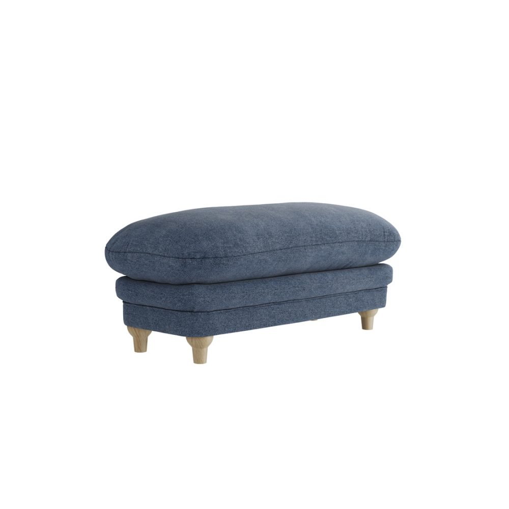 Plumpton Denim Blue Footstool - Image 3