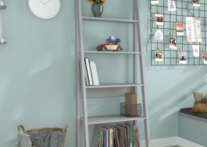 Tiva Grey Ladder Bookcase