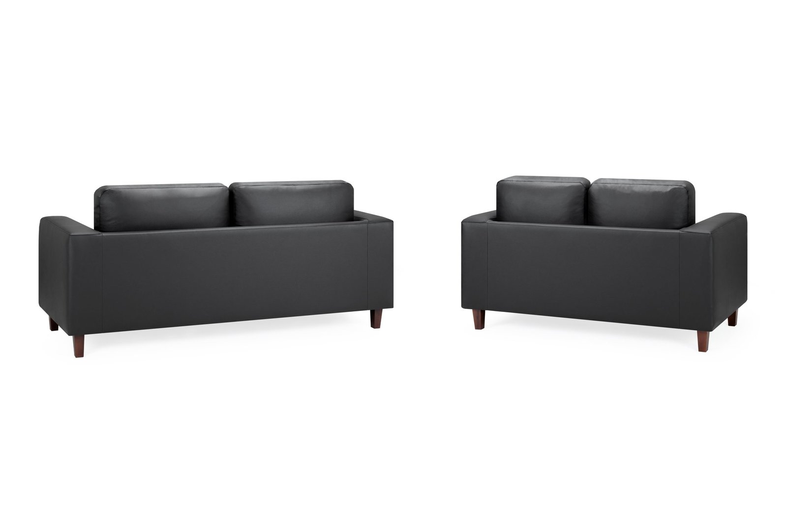 Box Sofa Black 3+2 Set - Image 2