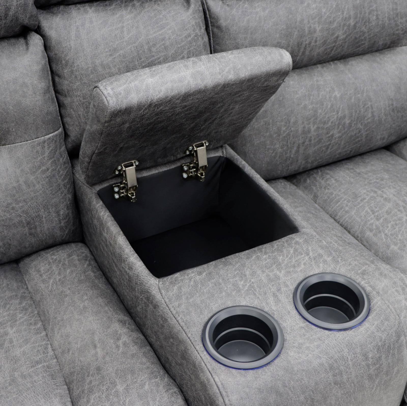 C-Love Tech Electric Recliner Sofa Grey 3+2 Set - Image 4