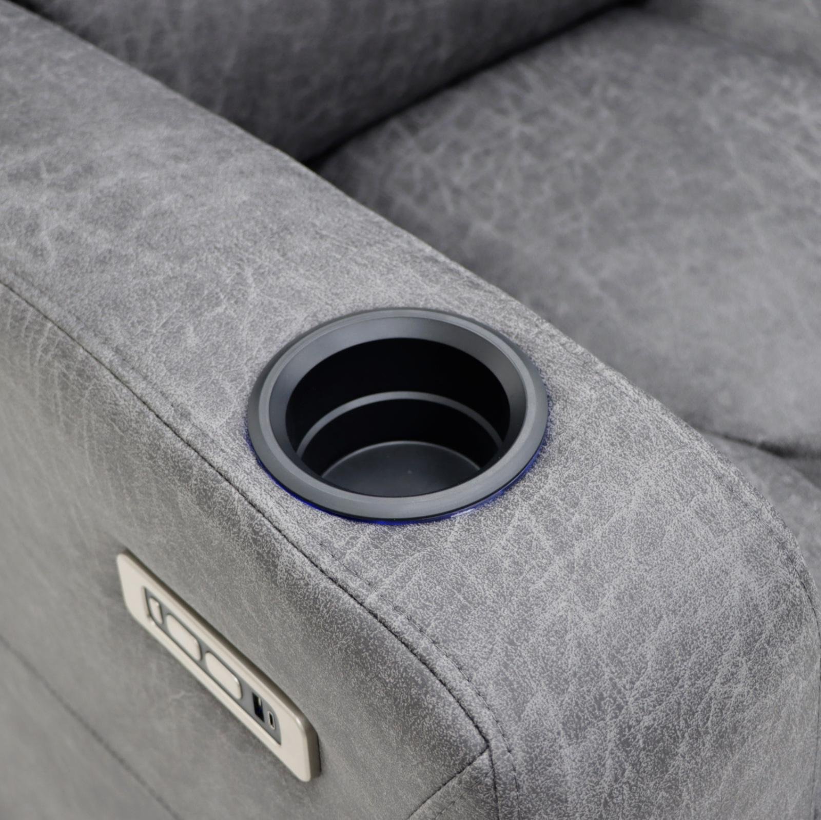 C-Love Tech Electric Recliner Sofa Grey 3+2 Set - Image 5