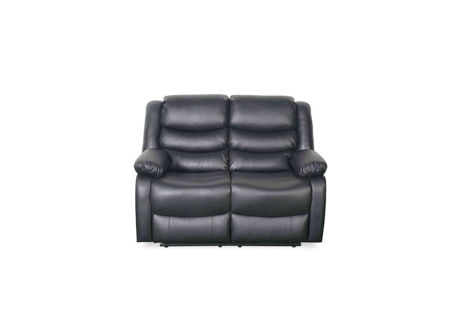 Conrad Manual Recliner Sofa Black 2 Seater - Image 2