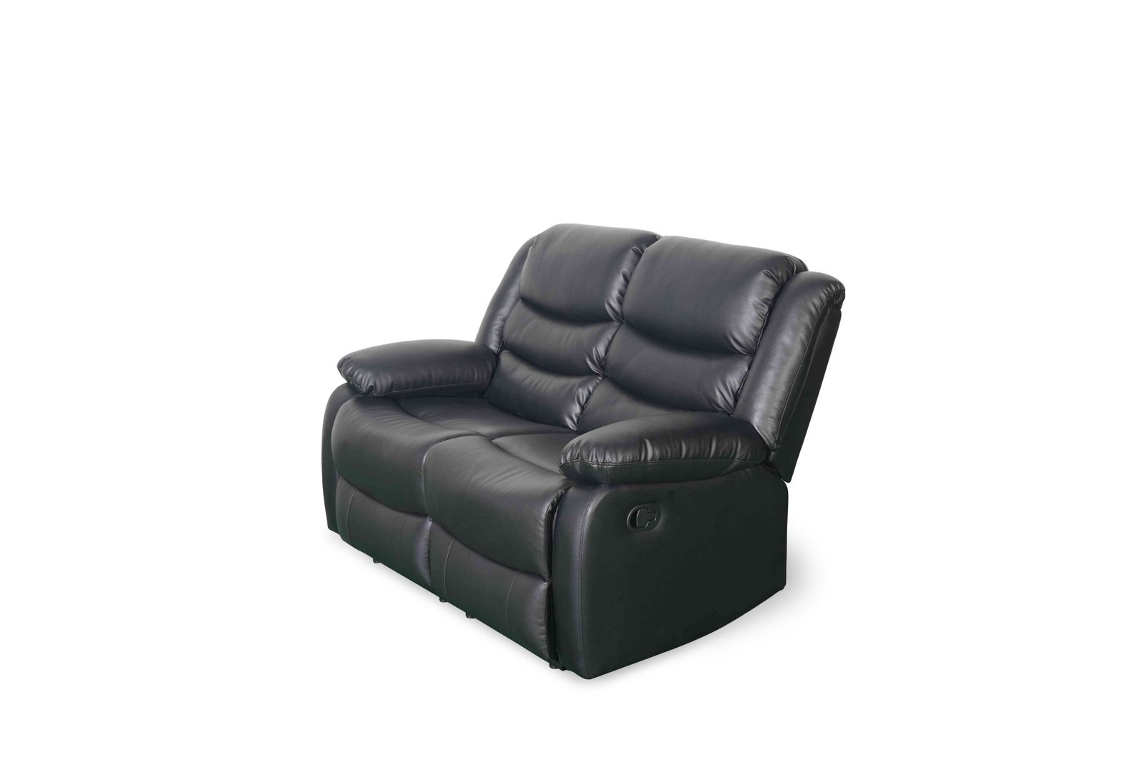 Conrad Manual Recliner Sofa Black 2 Seater - Image 3