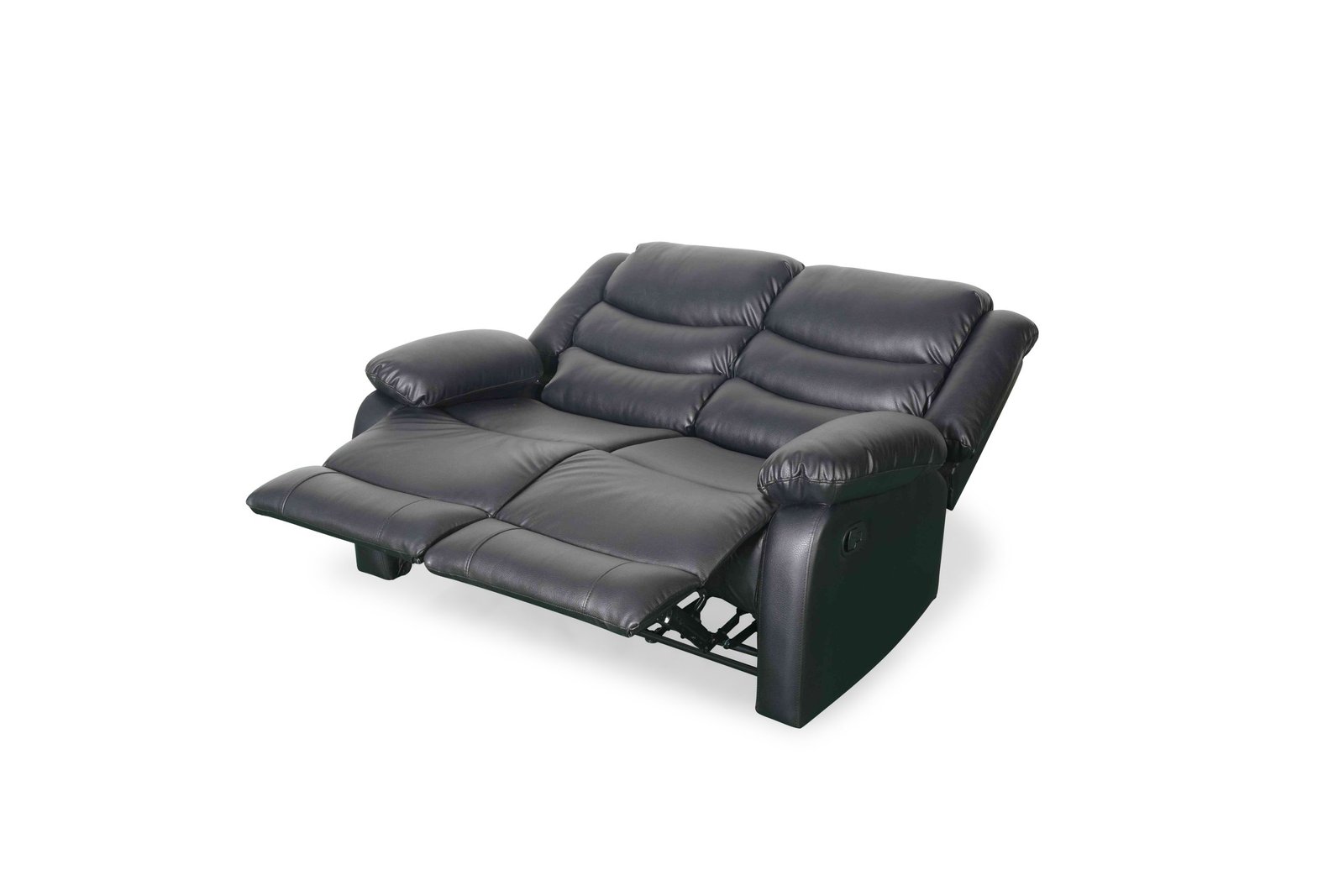 Conrad Manual Recliner Sofa Black 2 Seater - Image 4