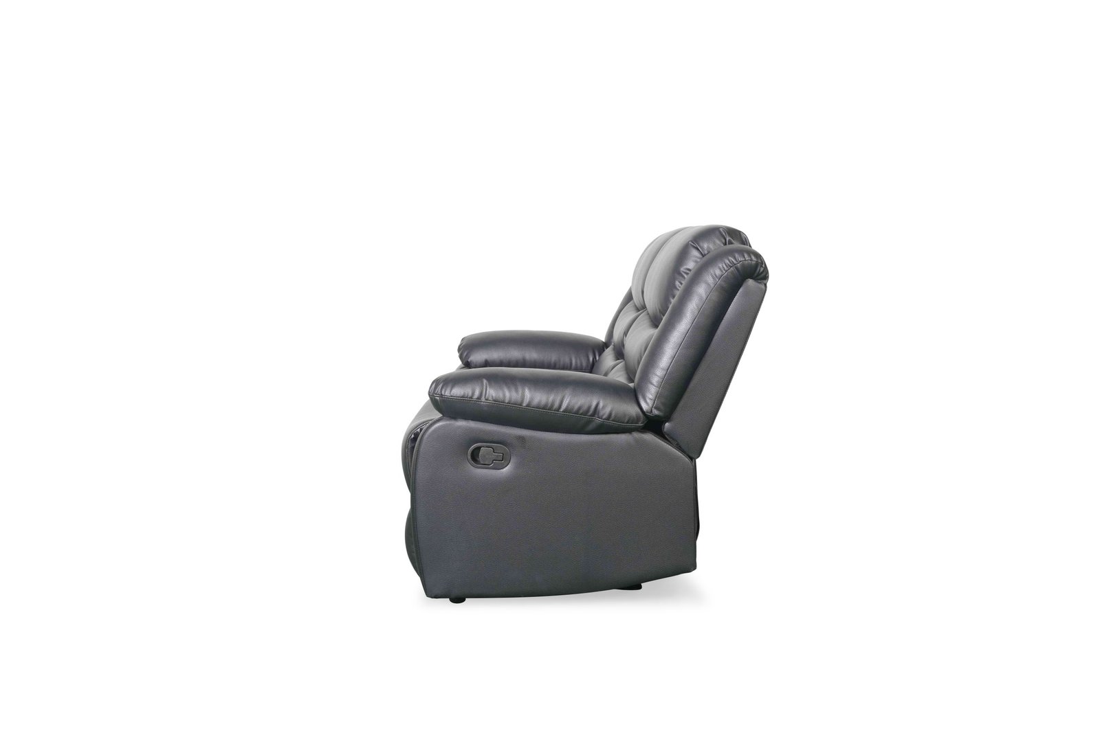 Conrad Manual Recliner Sofa Black 2 Seater - Image 5
