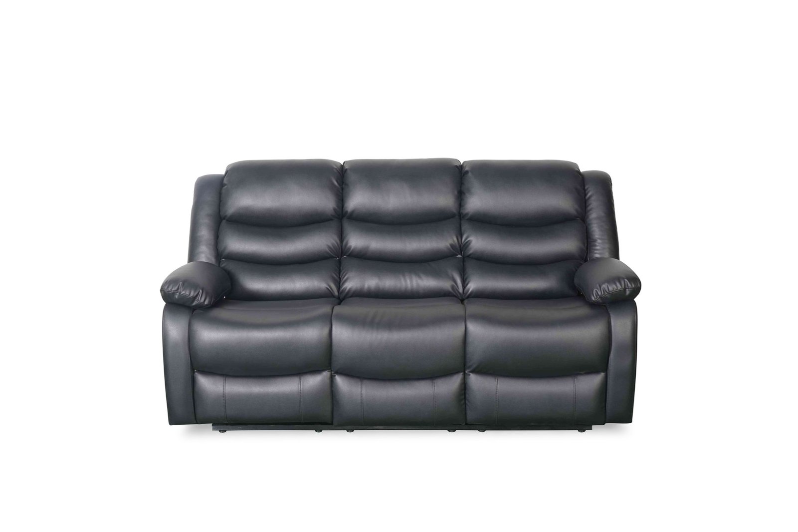 Conrad Manual Recliner Sofa Black 3+2 Set - Image 2