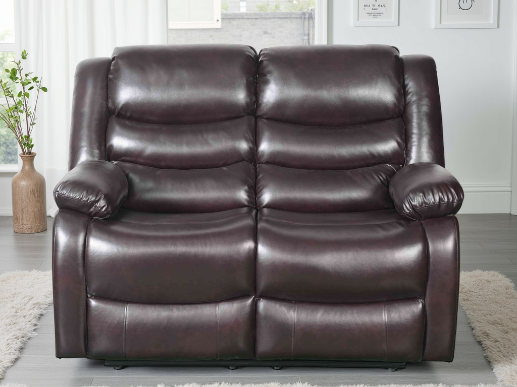 Conrad Manual Recliner Sofa Brown 3+2+1 Set - Image 8