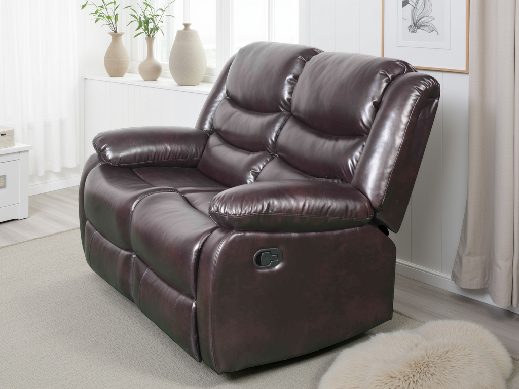 Conrad Manual Recliner Sofa Brown 3+2+1 Set - Image 9