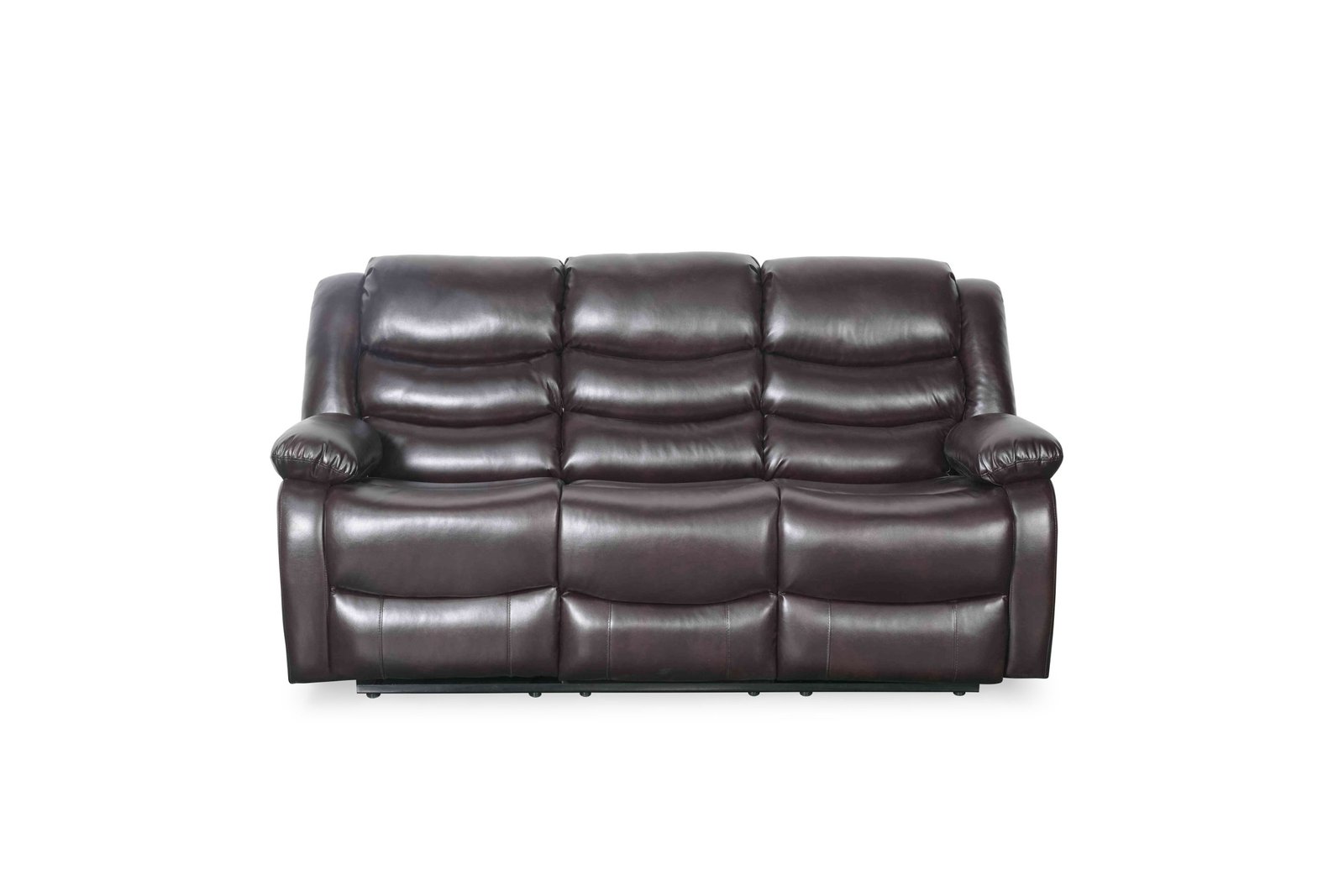 Conrad Manual Recliner Sofa Brown 3+2 Set - Image 2