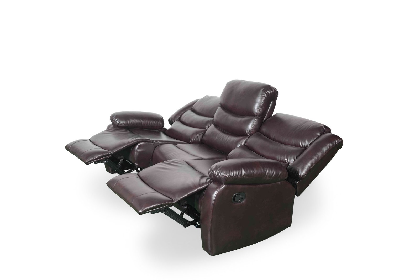Conrad Manual Recliner Sofa Brown 3+2 Set - Image 4
