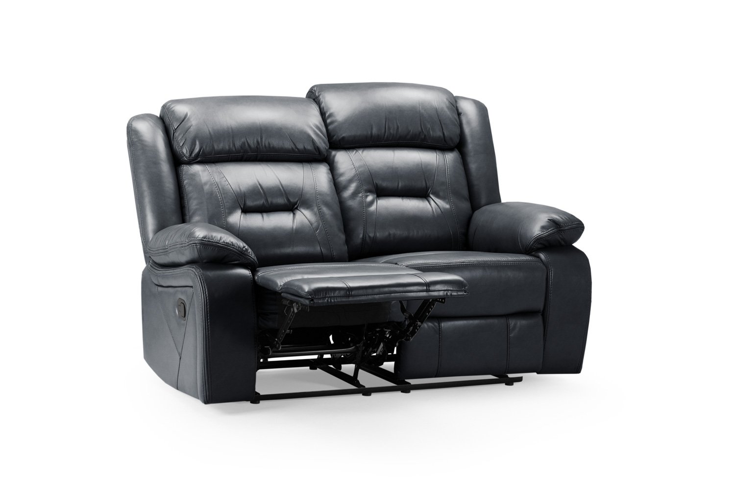 Novie Recliner Sofa Black 2 Seater - Image 2