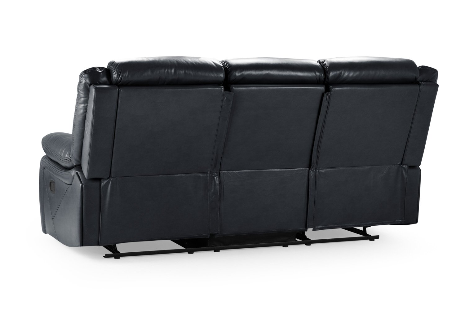 Novie Recliner Sofa Black 3 Seater - Image 4