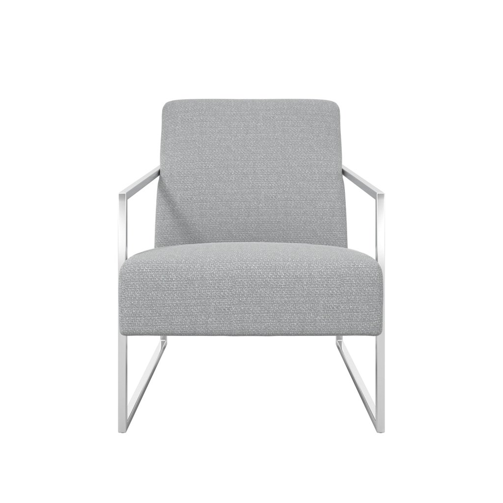 Ritz Dove Grey and Silver Chair - Image 2