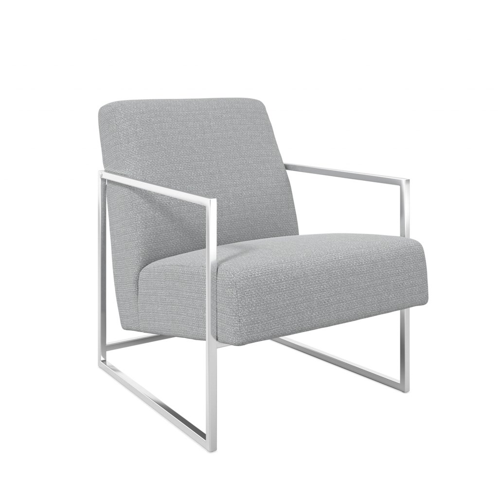 Ritz Dove Grey and Silver Chair - Image 3