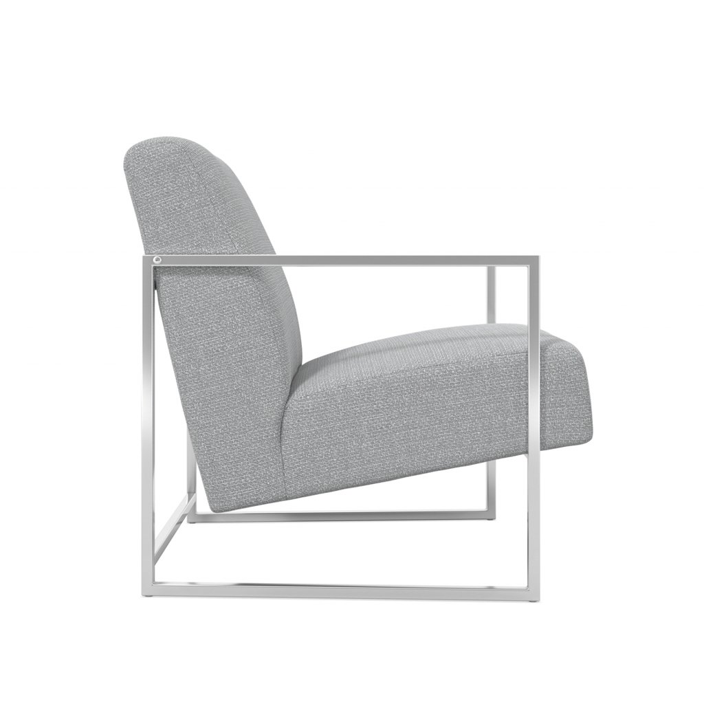 Ritz Dove Grey and Silver Chair - Image 4