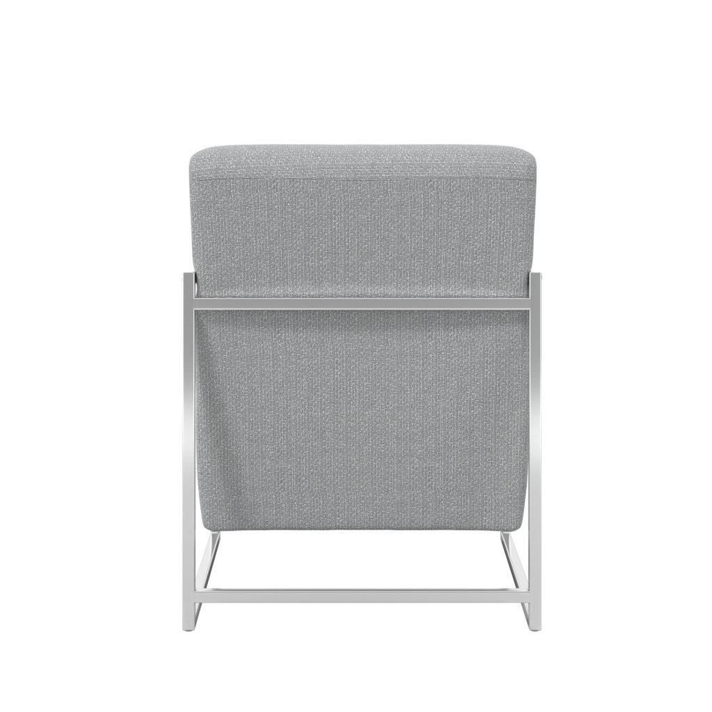 Ritz Dove Grey and Silver Chair - Image 5