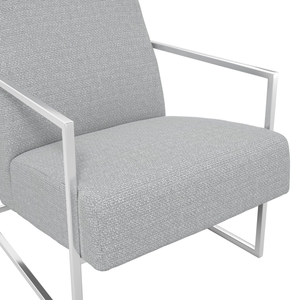 Ritz Dove Grey and Silver Chair - Image 6