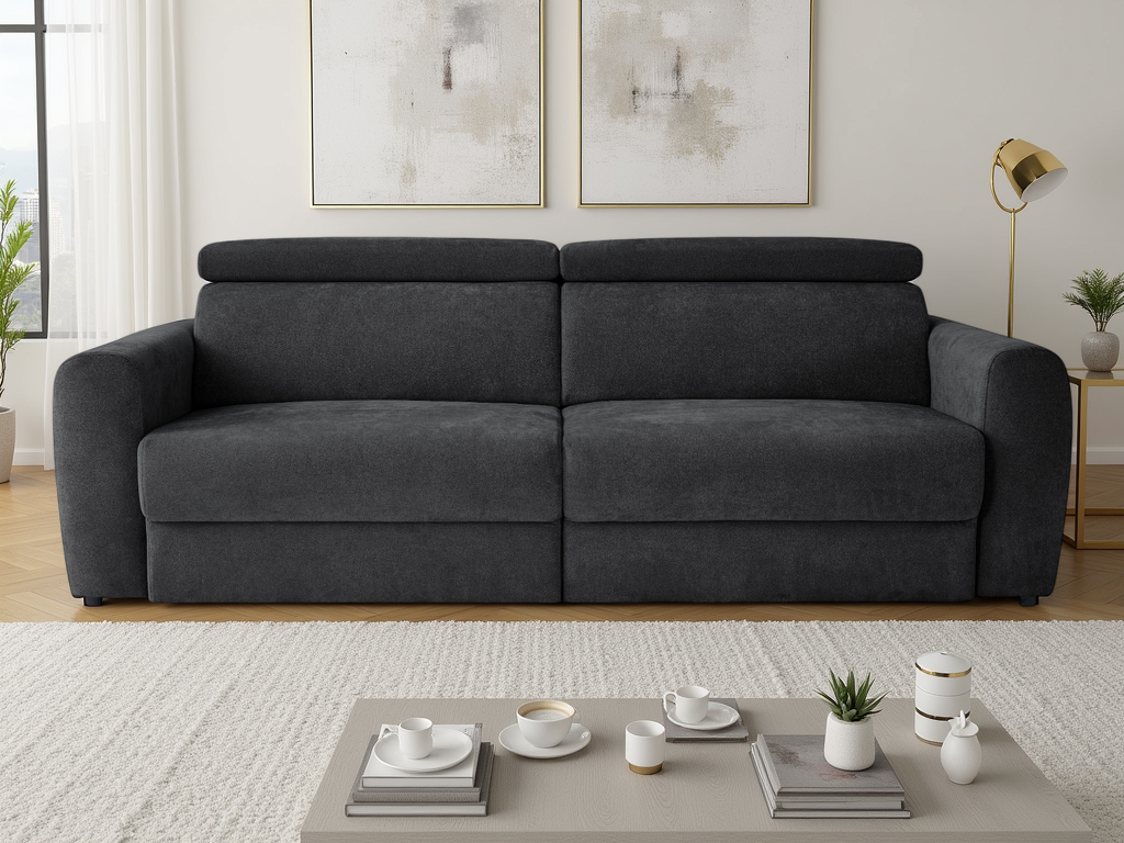 Dakota Electric Sofabed Black 3 Seater - Image 3