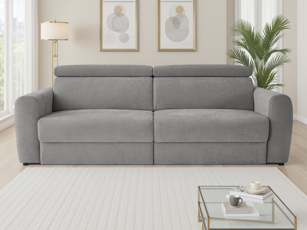 Dakota Electric Sofabed Grey 3 Seater - Image 4