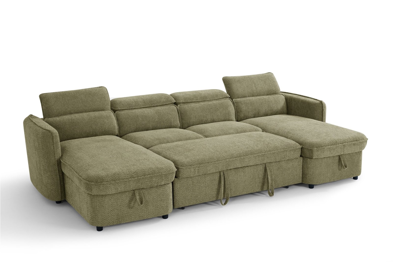 Capri Sofabed Green U Shape Corner - Image 4
