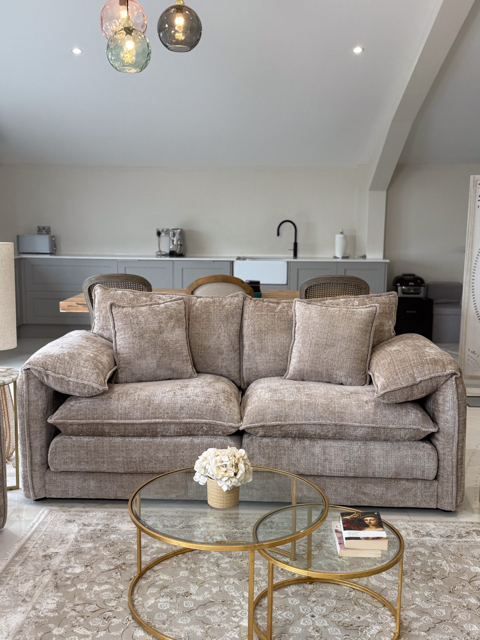 Solaya Sofa Beige 3 Seater - Image 5