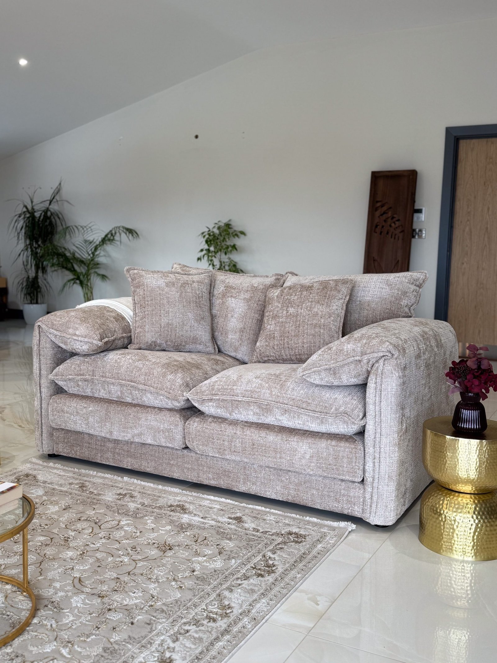 Solaya Sofa Beige 2 Seater - Image 3