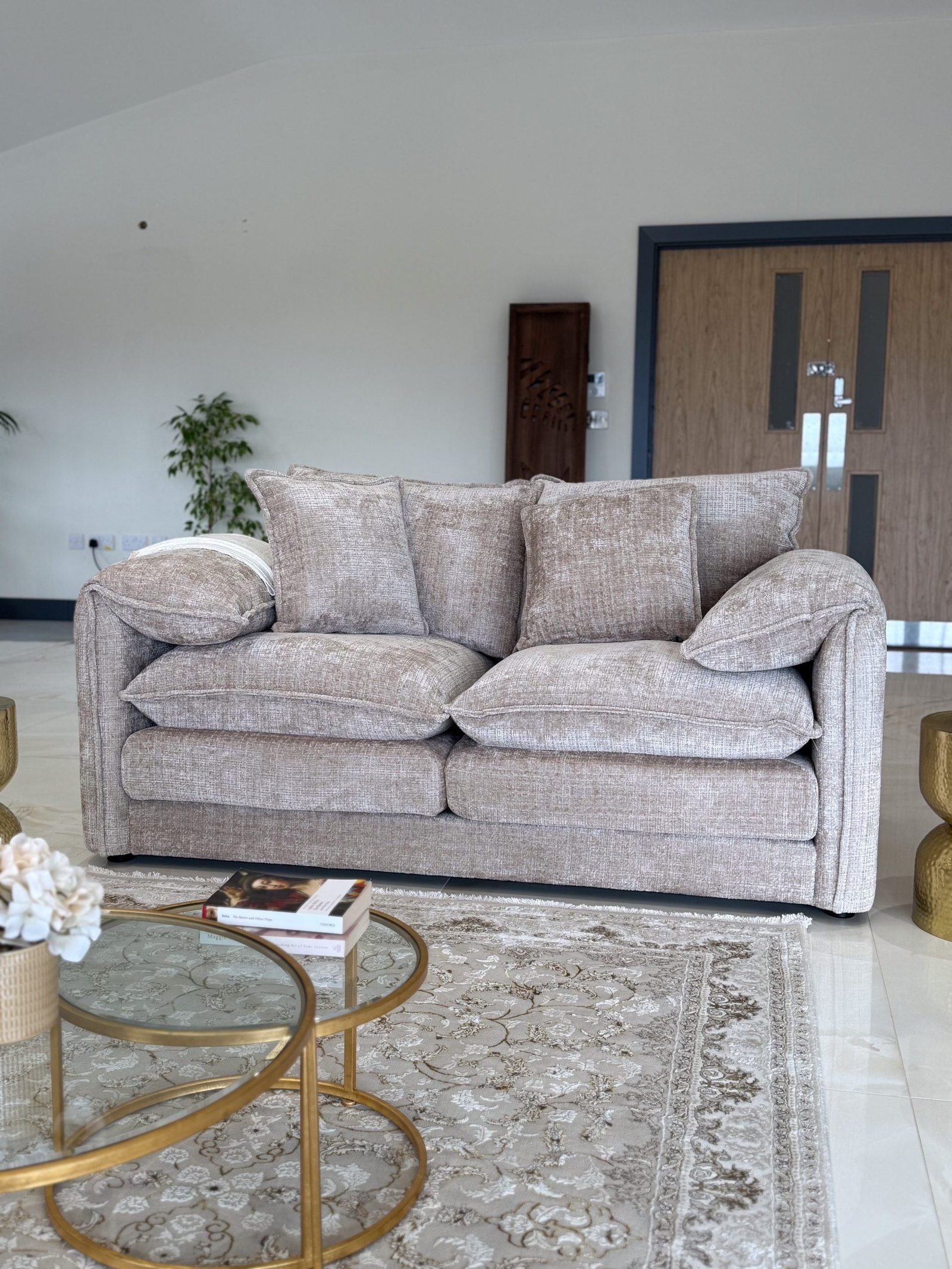 Solaya Sofa Beige 2 Seater - Image 4