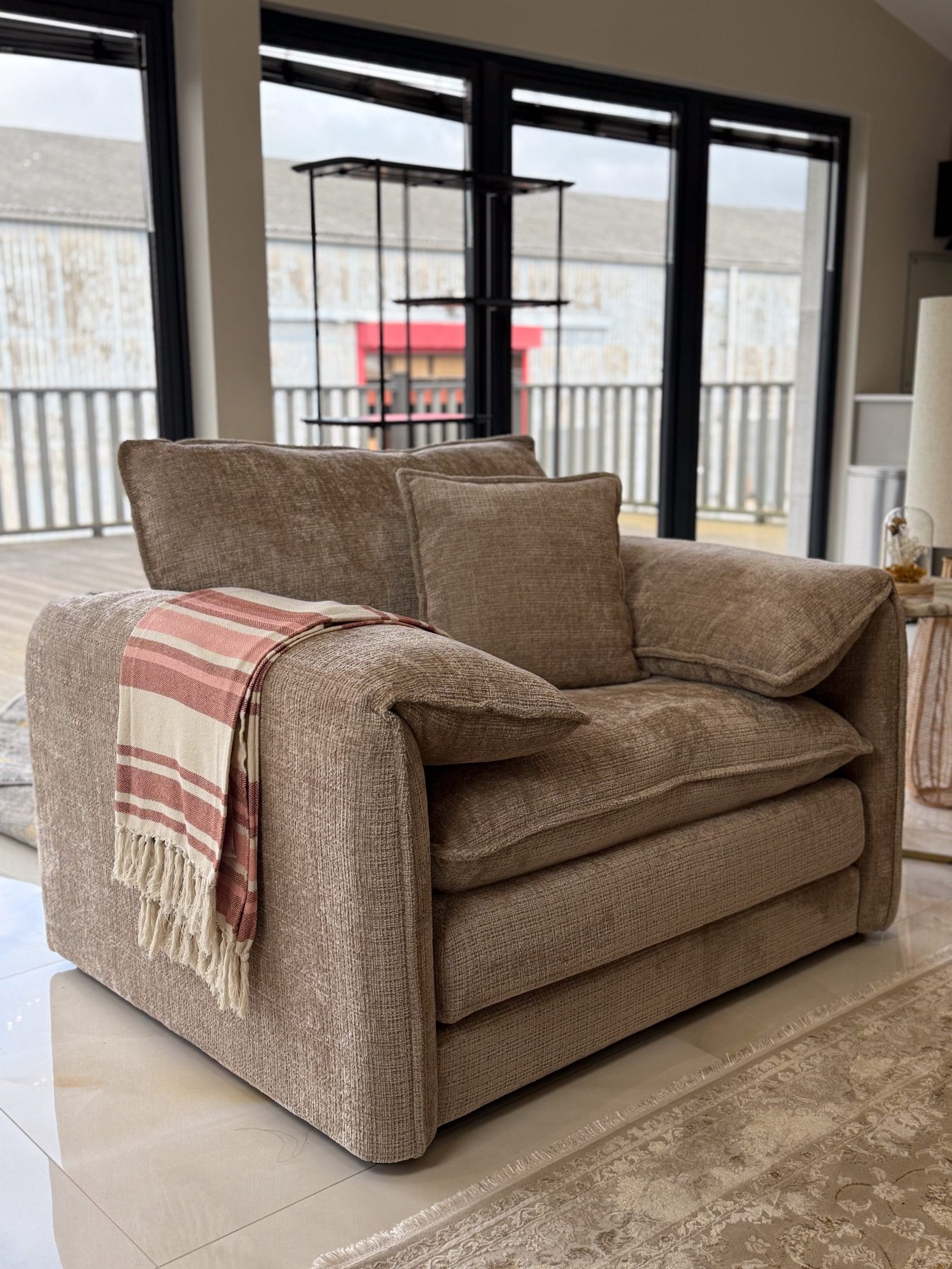 Solaya Sofa Beige Armchair - Image 2