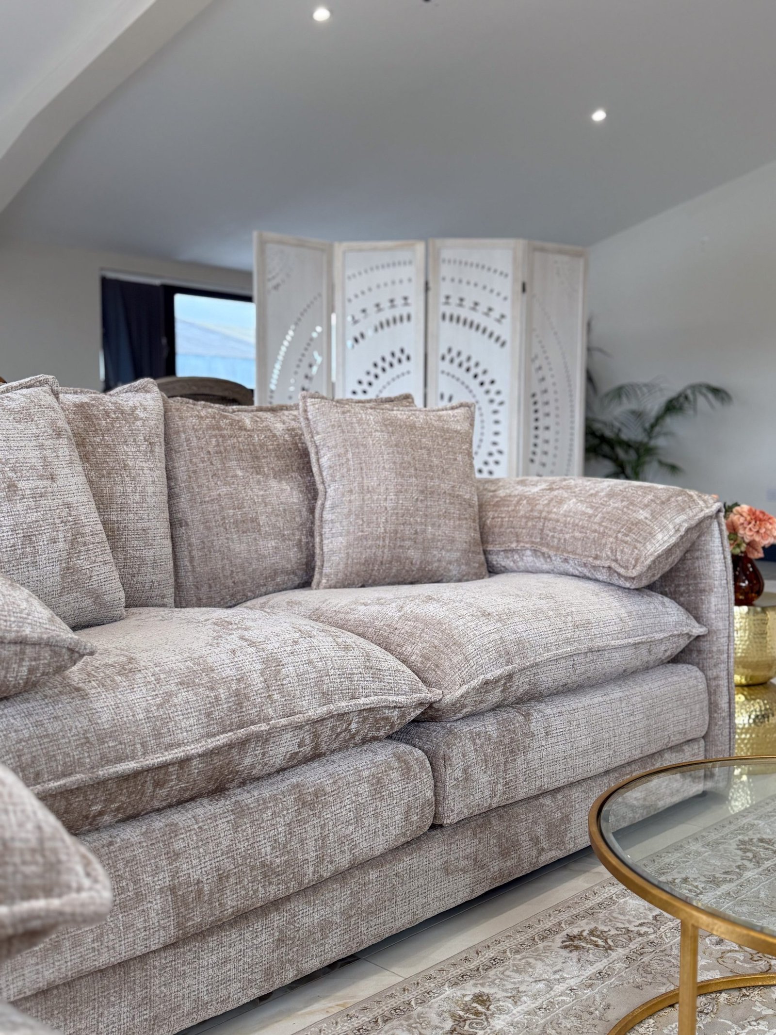 Solaya Sofa Beige 3 Seater - Image 6