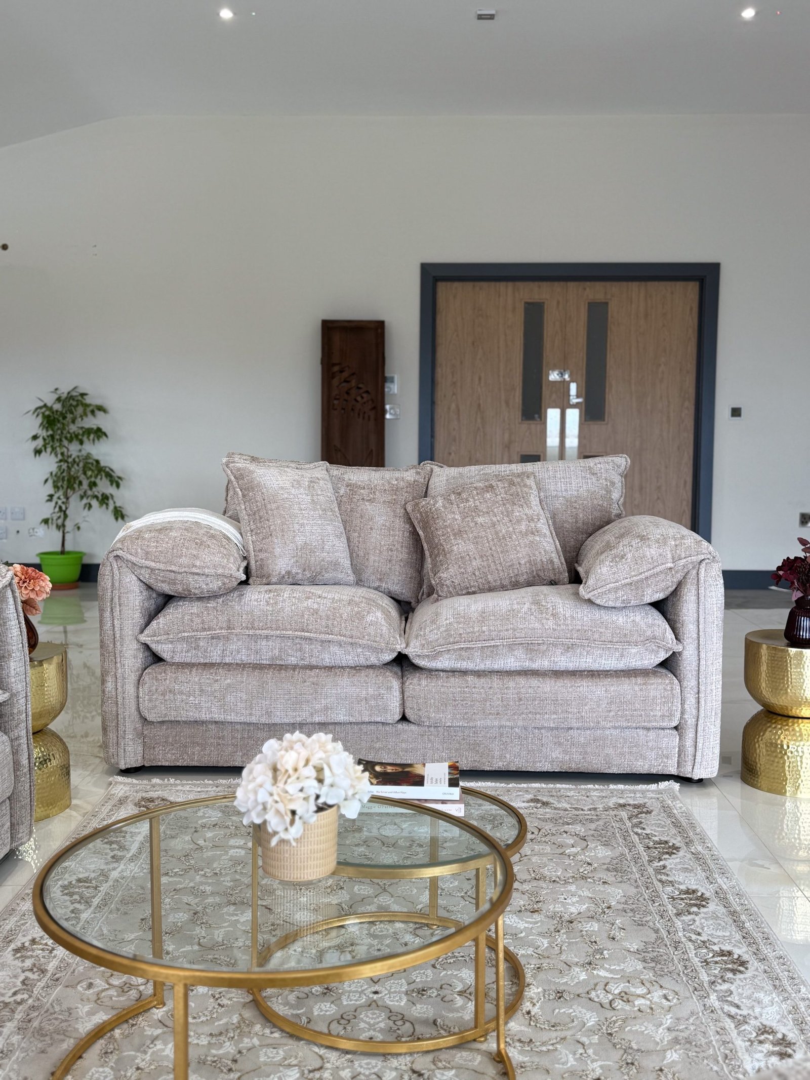 Solaya Sofa Beige 2 Seater - Image 5